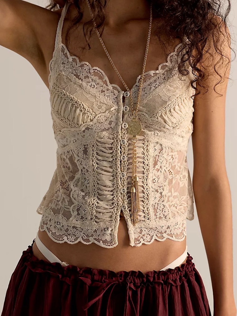 Free People Bloom Service Cami NWT